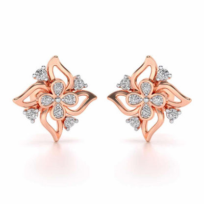 Venteuse Silver Studs - Rose Gold - Image 1