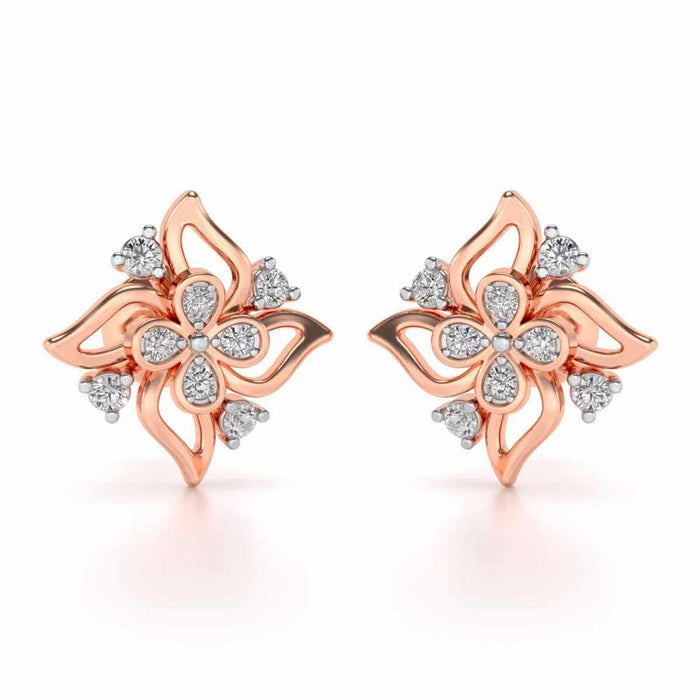 Venteuse Silver Studs - Rose Gold - Image 1