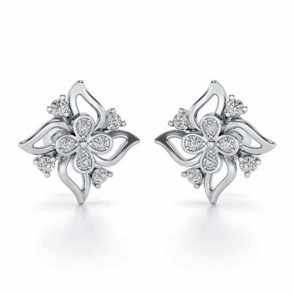 Venteuse Silver Studs - White Gold - Image 1