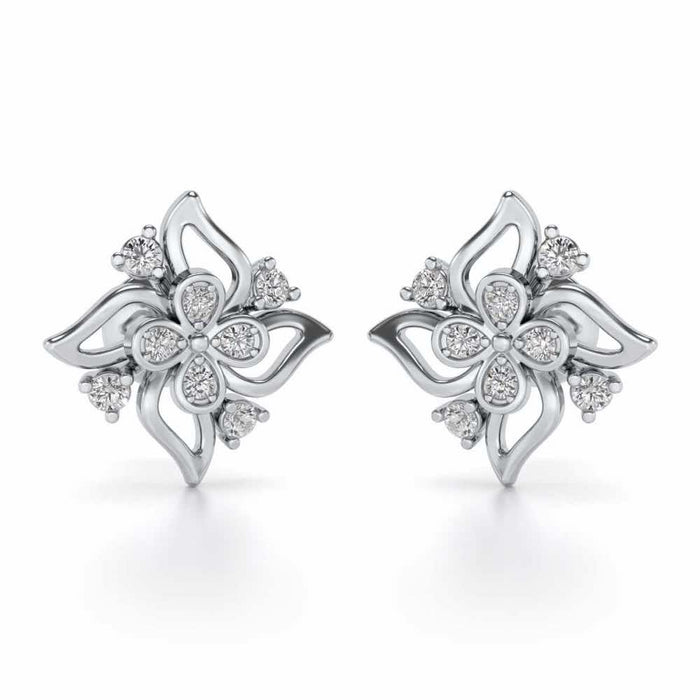 Venteuse Silver Studs - White Gold - Image 1