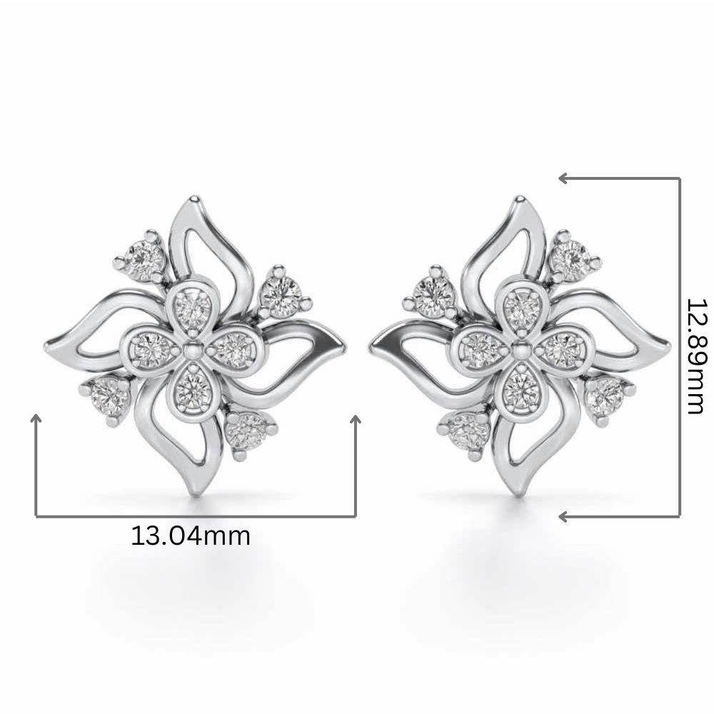 Venteuse Silver Studs - White Gold - Image 2