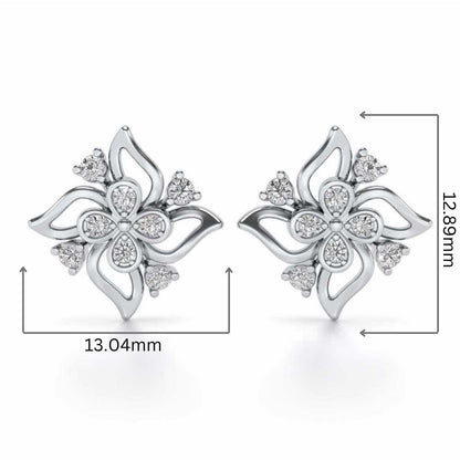 Venteuse Silver Studs - White Gold - Image 2