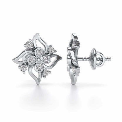 Venteuse Silver Studs - White Gold - Image 4