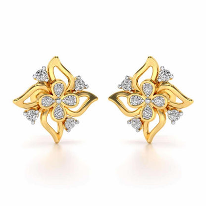 Venteuse Silver Studs - Yellow Gold - Image 1
