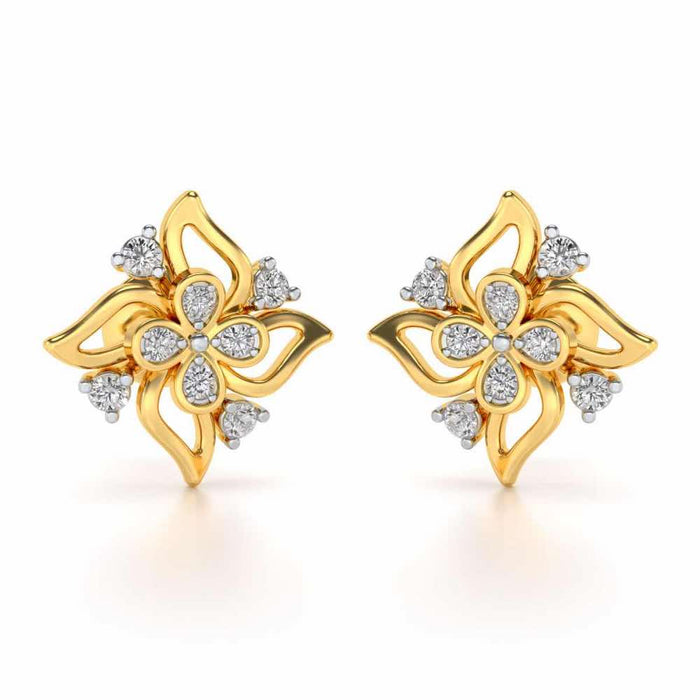 Venteuse Silver Studs - Yellow Gold - Image 1