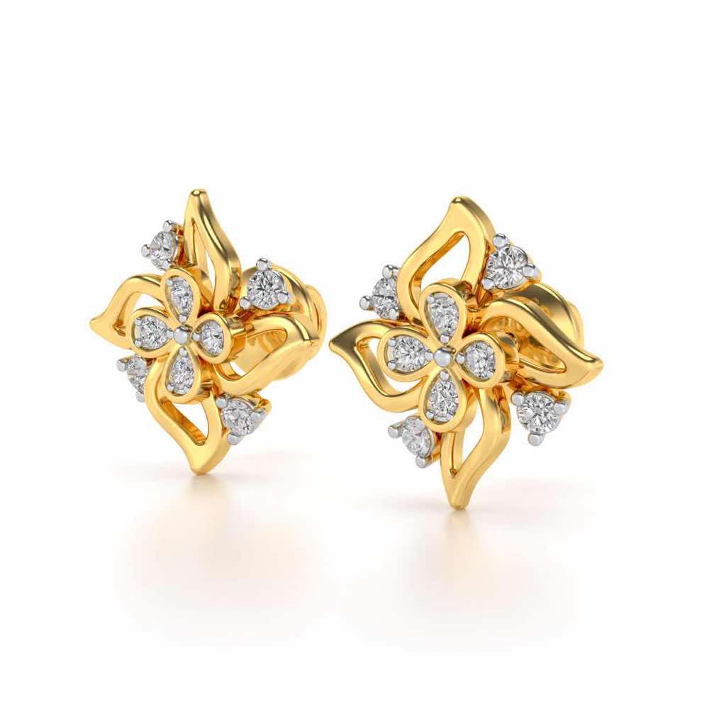 Venteuse Silver Studs - Yellow Gold - Image 3
