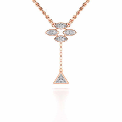 Vertical Eye Silver Pendant - Rose Gold - Image 1