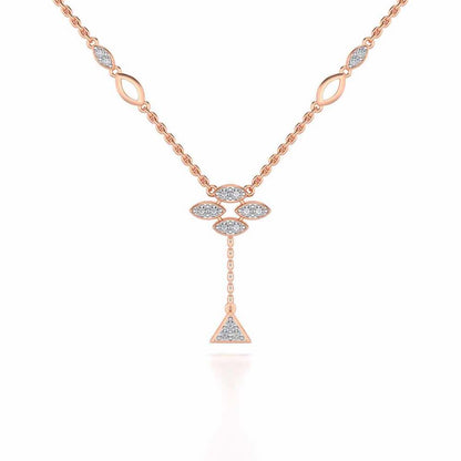 Vertical Eye Silver Pendant - Rose Gold - Image 2