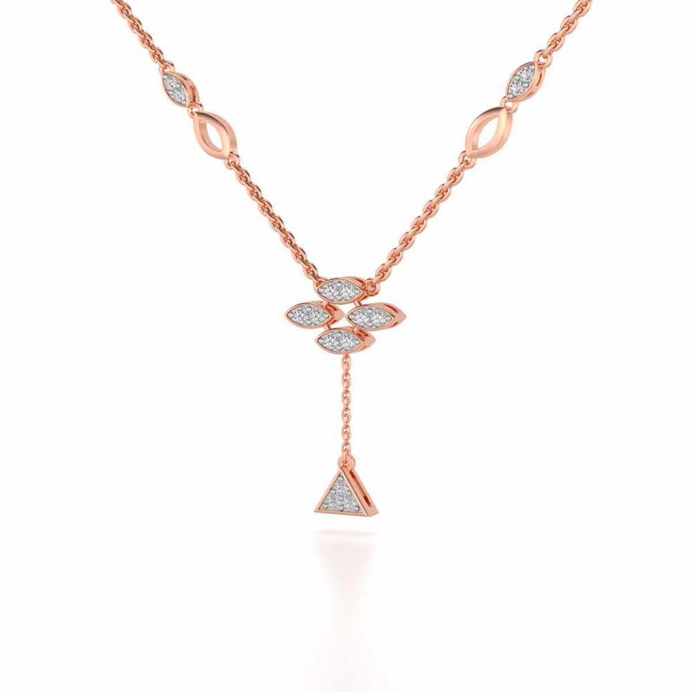 Vertical Eye Silver Pendant - Rose Gold - Image 3