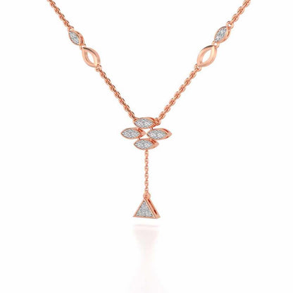 Vertical Eye Silver Pendant - Rose Gold - Image 3