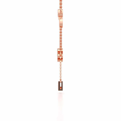 Vertical Eye Silver Pendant - Rose Gold - Image 4
