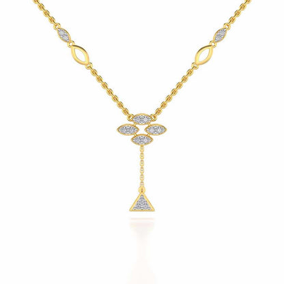 Vertical Eye Silver Pendant - Yellow Gold - Image 2