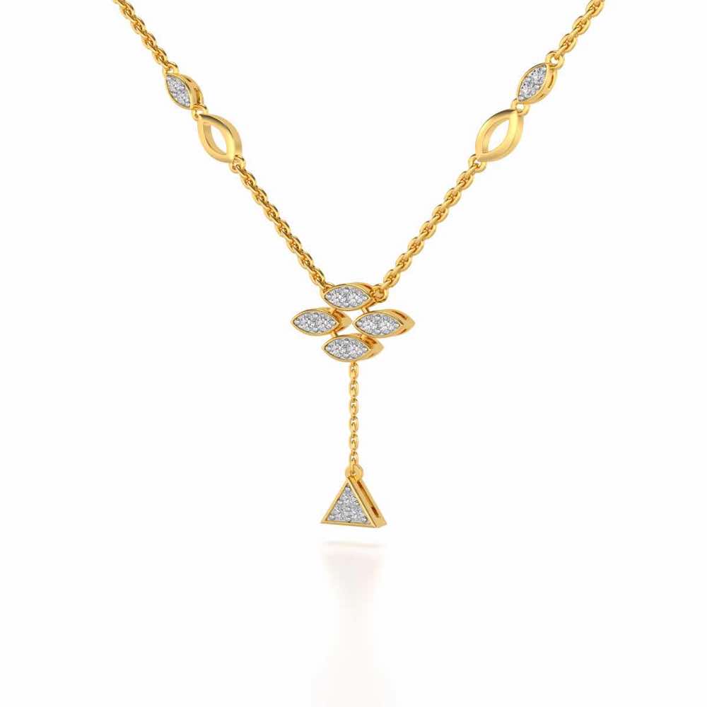 Vertical Eye Silver Pendant - Yellow Gold - Image 3