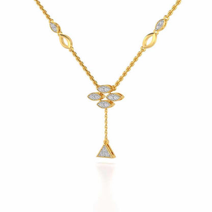 Vertical Eye Silver Pendant - Yellow Gold - Image 3