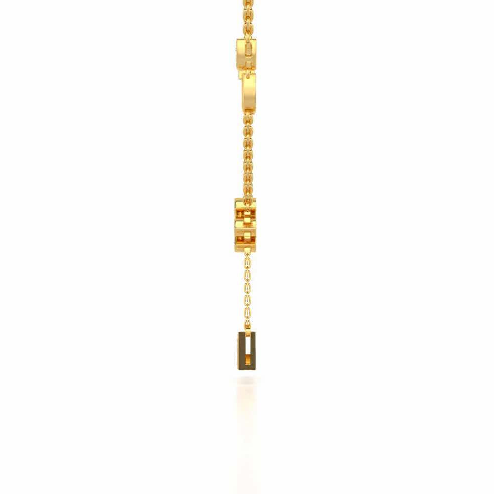 Vertical Eye Silver Pendant - Yellow Gold - Image 4
