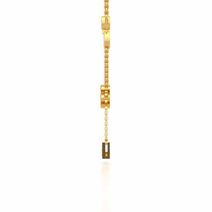 Vertical Eye Silver Pendant - Yellow Gold - Image 4