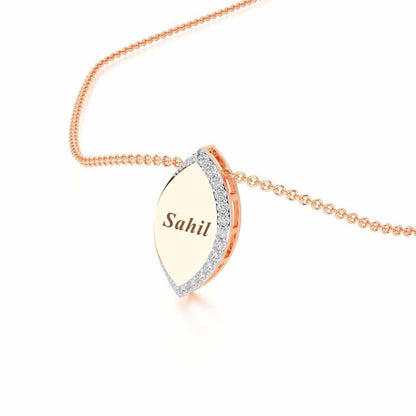 Verticaly Eye Silver Pendant - Rose Gold - Image 2