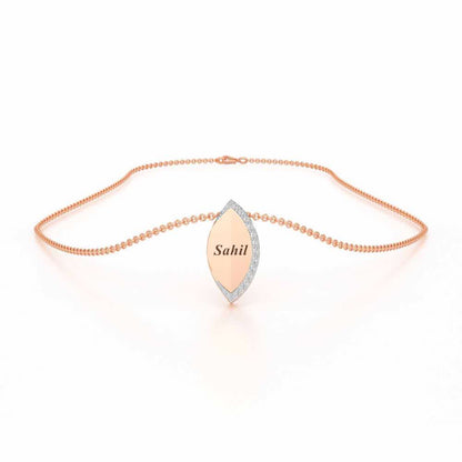 Verticaly Eye Silver Pendant - Rose Gold - Image 3