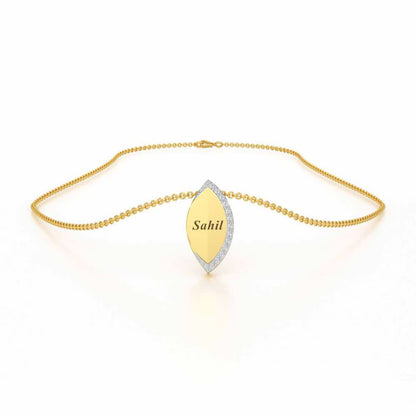 Verticaly Eye Silver Pendant - Yellow Gold - Image 3