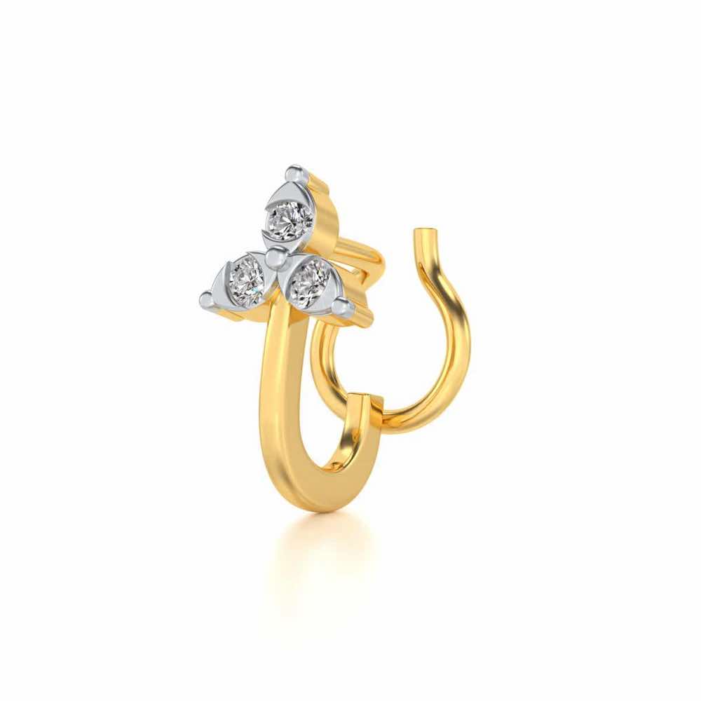 Vesper Silver Nosepin - Yellow Gold - Image 1