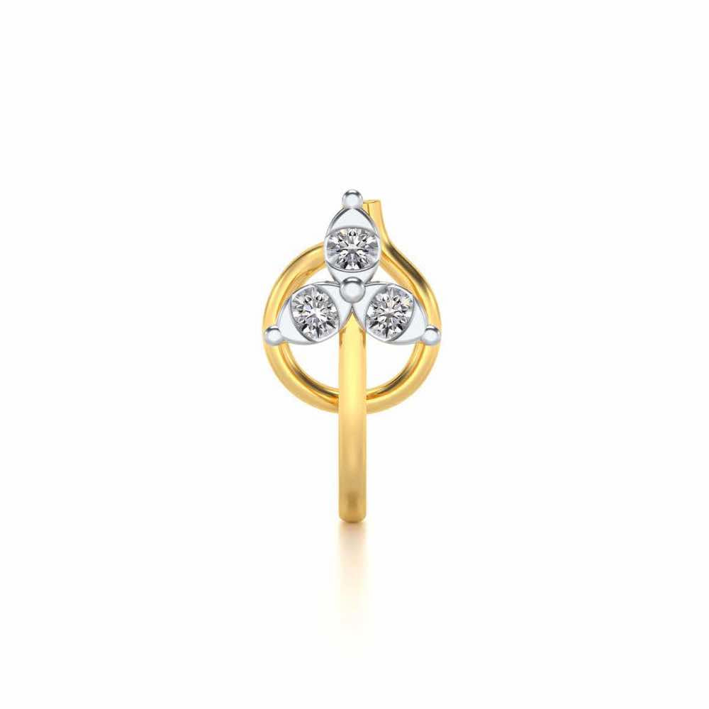 Vesper Silver Nosepin - Yellow Gold - Image 2