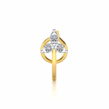 Vesper Silver Nosepin - Yellow Gold - Image 2