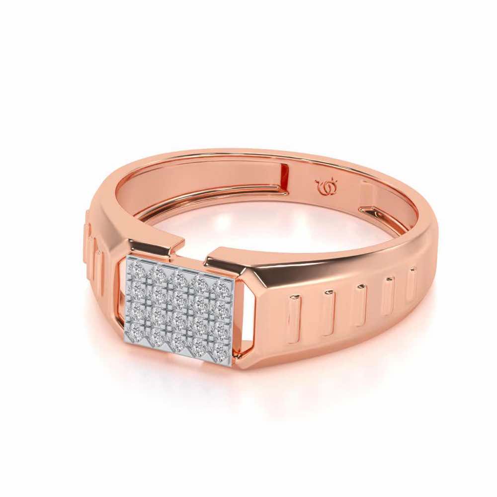Vesper Silver Ring For Men - Rose Gold - Image 2