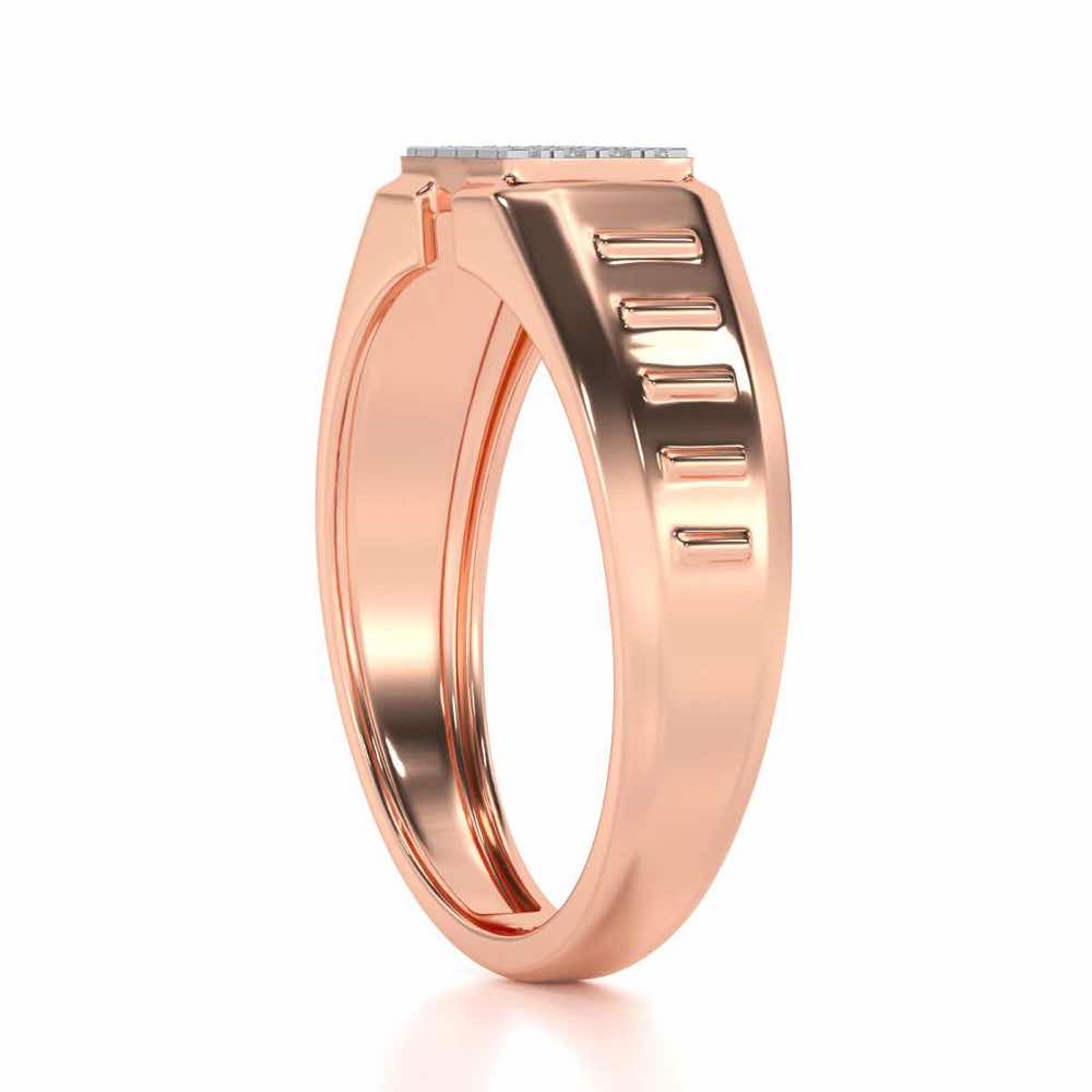 Vesper Silver Ring For Men - Rose Gold - Image 3