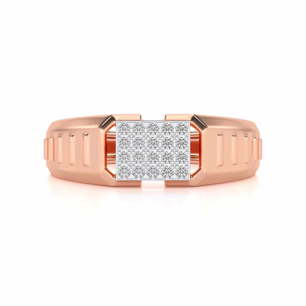 Vesper Silver Ring For Men - Rose Gold - Image 4