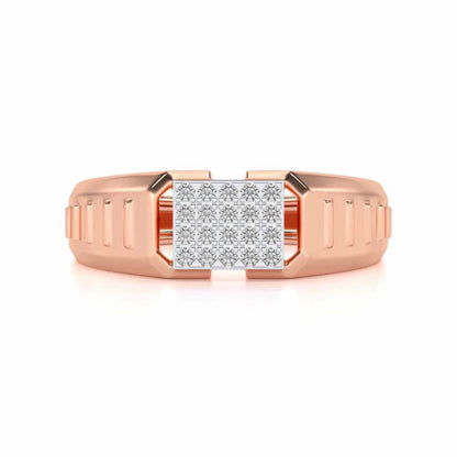 Vesper Silver Ring For Men - Rose Gold - Image 4
