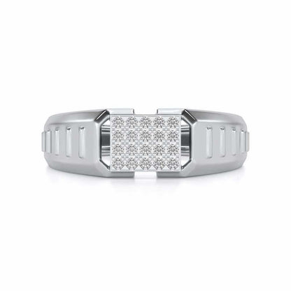 Vesper Silver Ring For Men - White Gold - Image 4