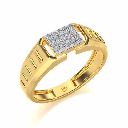 Vesper Silver Ring For Men - Yellow Gold - Image 1