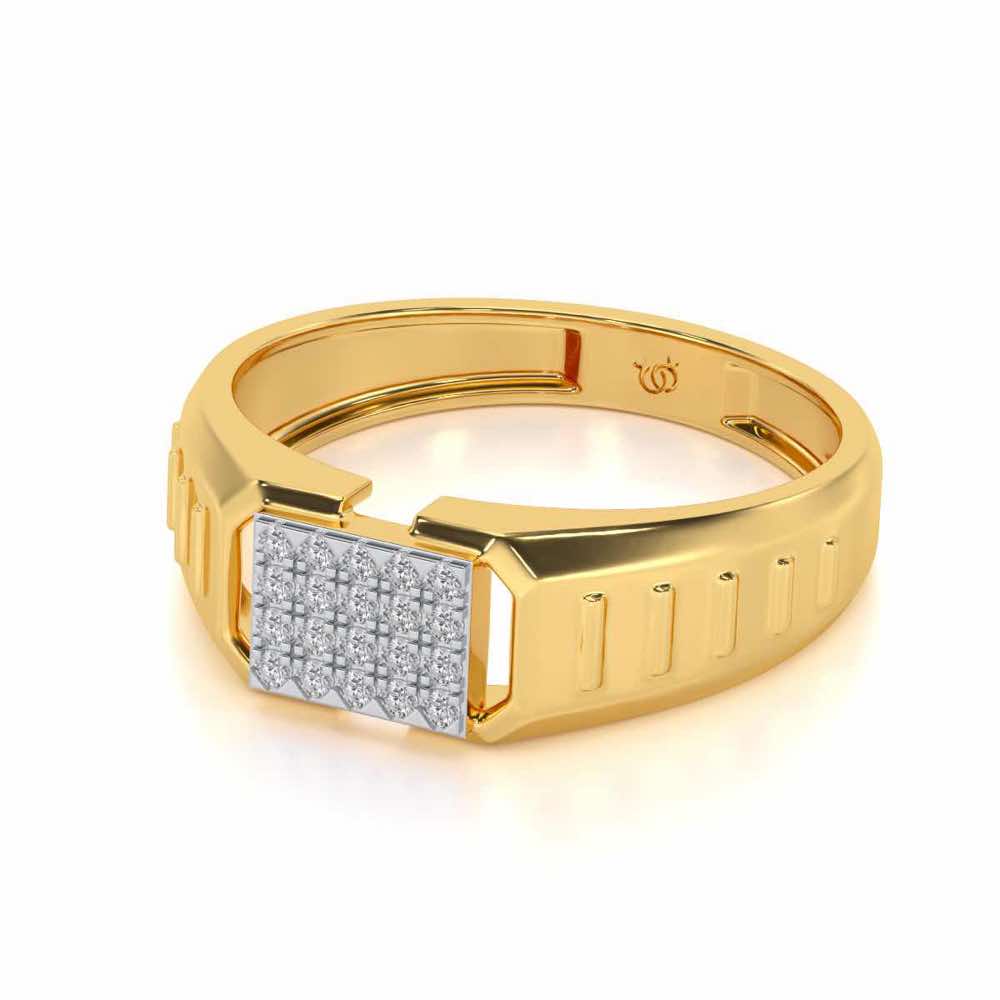 Vesper Silver Ring For Men - Yellow Gold - Image 2