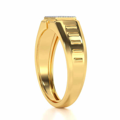 Vesper Silver Ring For Men - Yellow Gold - Image 3