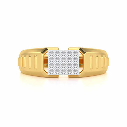 Vesper Silver Ring For Men - Yellow Gold - Image 4