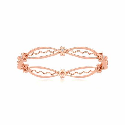 Vibe Catch Silver Bangles - Rose Gold - Image 5
