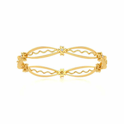 Vibe Catch Silver Bangles - Yellow Gold - Image 5