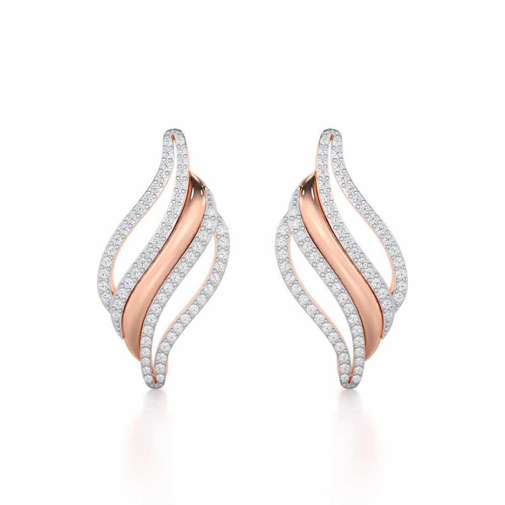 Vibrant Melodies Silver Earrings - Rose Gold - Image 1