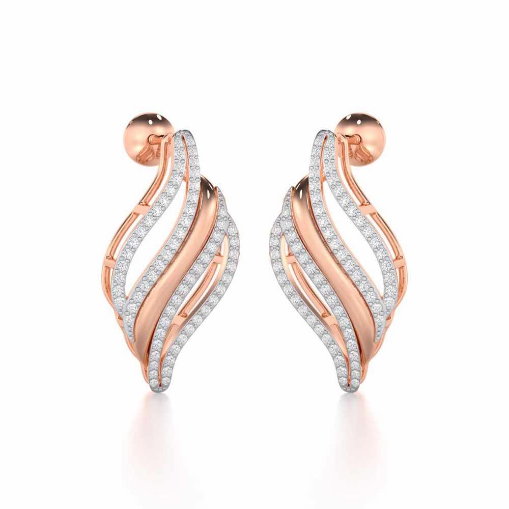 Vibrant Melodies Silver Earrings - Rose Gold - Image 2