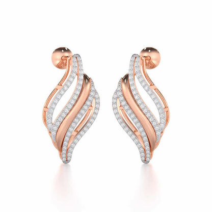 Vibrant Melodies Silver Earrings - Rose Gold - Image 2