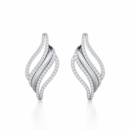 Vibrant Melodies Silver Earrings - White Gold - Image 1