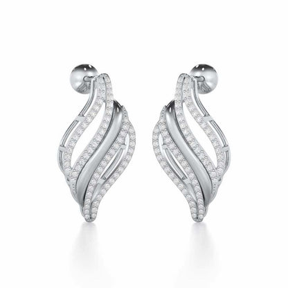 Vibrant Melodies Silver Earrings - White Gold - Image 2