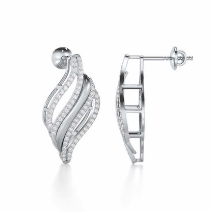 Vibrant Melodies Silver Earrings - White Gold - Image 4