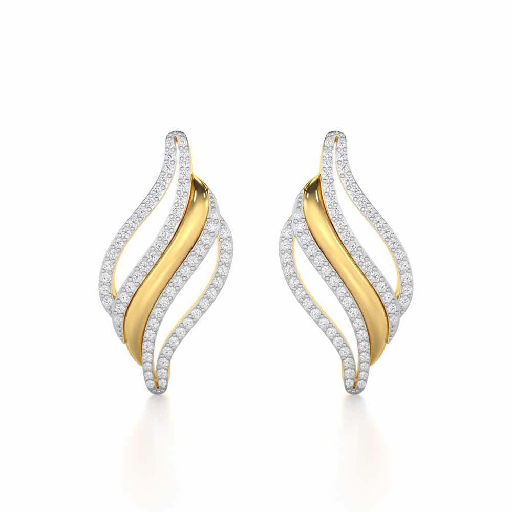 Vibrant Melodies Silver Earrings - Yellow Gold - Image 1
