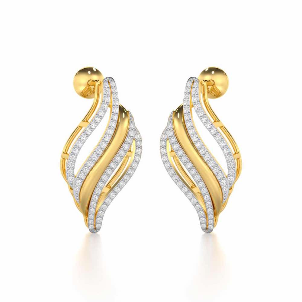 Vibrant Melodies Silver Earrings - Yellow Gold - Image 2