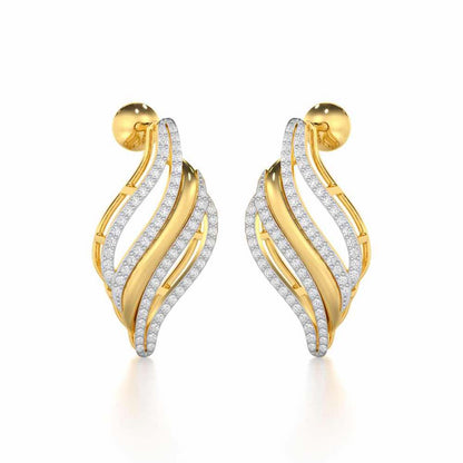 Vibrant Melodies Silver Earrings - Yellow Gold - Image 2