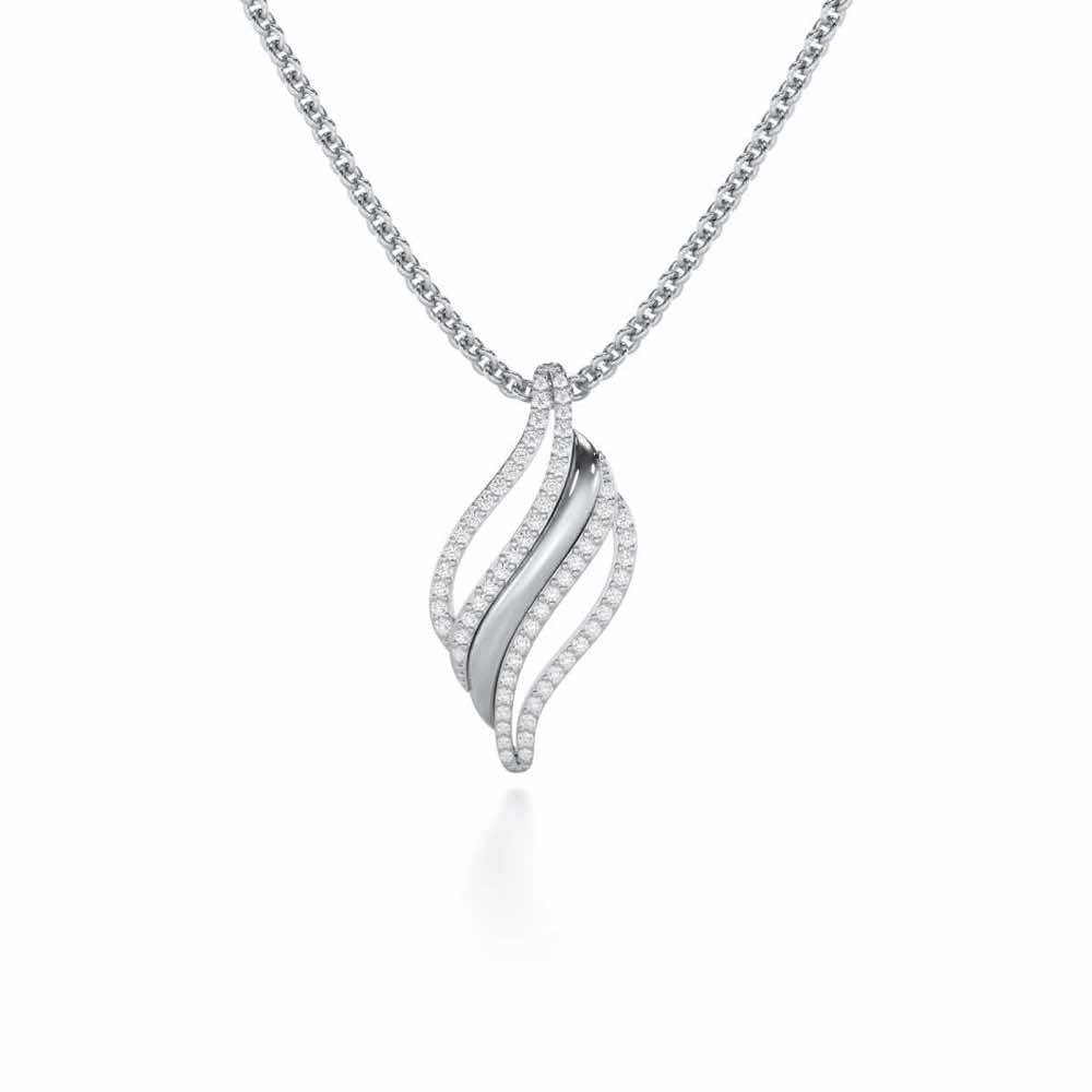 Vibrant Melodies Silver Pendant - White Gold - Image 1