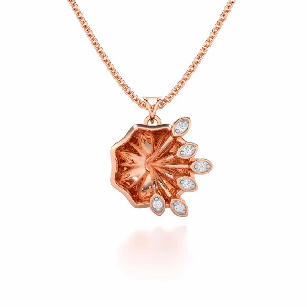 Vibrant Twigs Silver Pendant - Rose Gold - Image 1