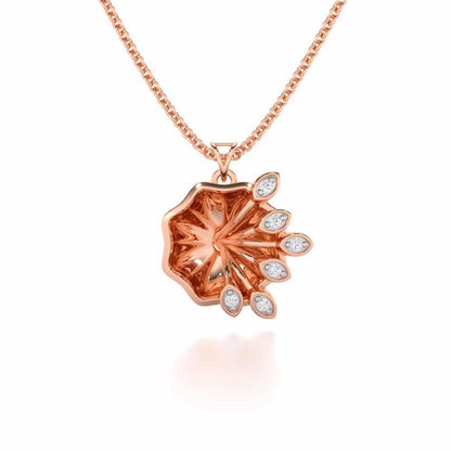 Vibrant Twigs Silver Pendant - Rose Gold - Image 1