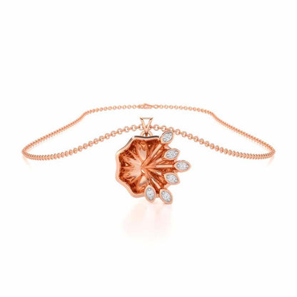 Vibrant Twigs Silver Pendant - Rose Gold - Image 3